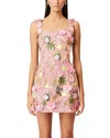 Elliatt Aella Embroidered Mini Dress In Pink In Pink Multi