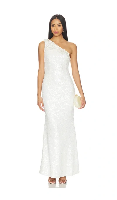 Elliatt Alessia One Shoulder Gown In White