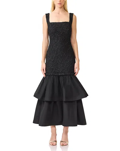 Elliatt Alexandra Tiered Gown In Black