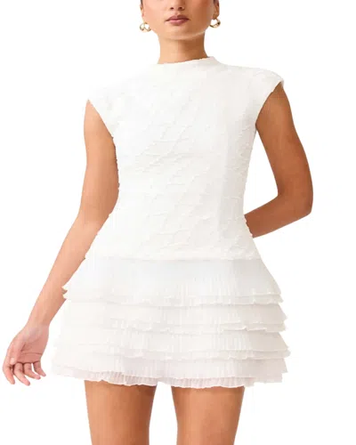 Elliatt Alexandra Tiered Mini Dress In White