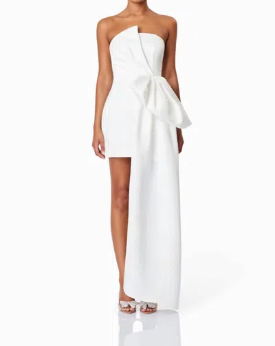 Elliatt Alice Bow Strapless Mini Dress In White