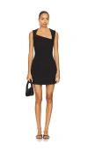 Elliatt Alina Asymmetrical Mini Dress In Black