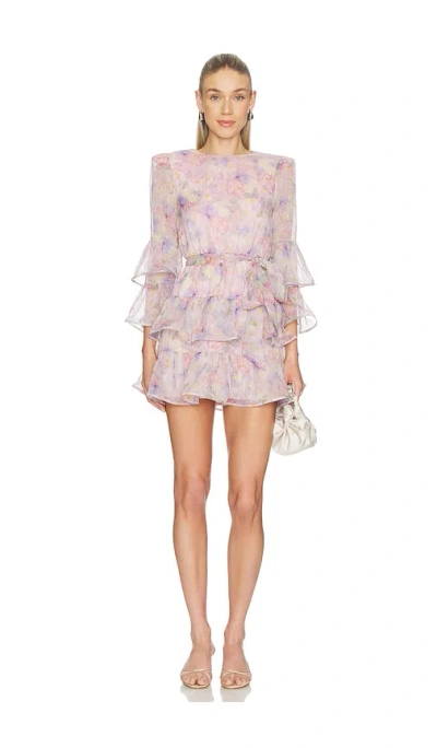 Elliatt Alindra Sleeve Mini Dress In Multi