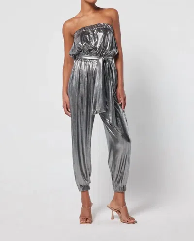 Elliatt Amayah Jumpsuit In Grey In Silver