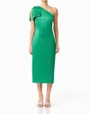 Elliatt Ameera Asymmetrical Midi Dress In Kelly Green In Green