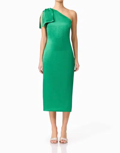Elliatt Ameera Asymmetrical Midi Dress In Kelly Green