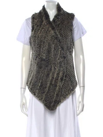 Pre-owned Elliatt Animal Print Open Front Sweater In Multicolor