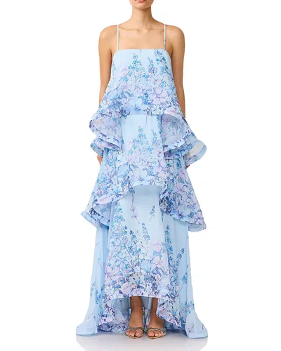 Elliatt Armani Tiered Maxi Dress In Blue
