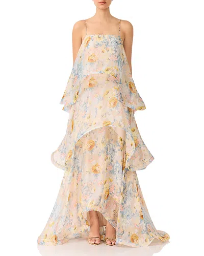 Elliatt Armani Tiered Maxi Dress In Yellow