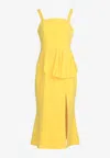 Elliatt Artists Ruffled Midi Dress In Yellow