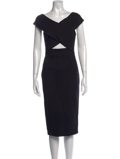 Pre-owned Elliatt Asymmetrical Knee-length Dress In Black
