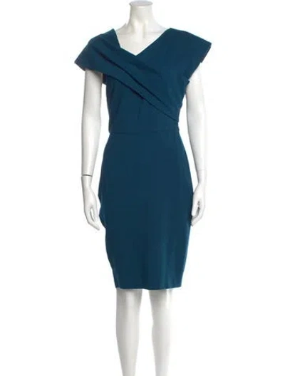 Pre-owned Elliatt Asymmetrical Knee-length Dress In Blue