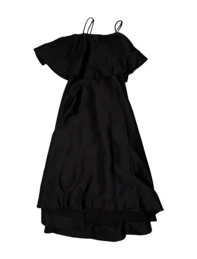 Pre-owned Elliatt Asymmetrical Long Dress In Black
