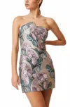 Elliatt Audrey Strapless Mini Dress In Floral In Gray