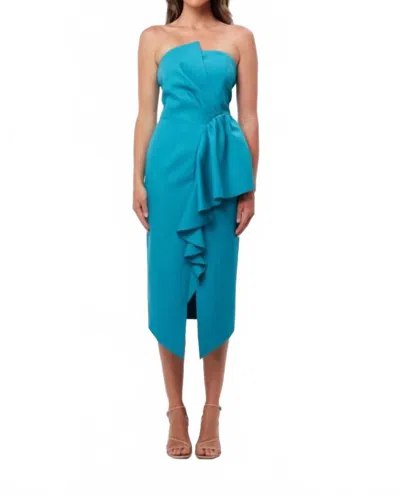 Elliatt Ayla Midi Dress In Turquoise In Blue