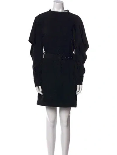 Pre-owned Elliatt Bateau Neckline Mini Dress In Black