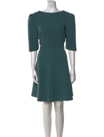 Pre-owned Elliatt Bateau Neckline Mini Dress In Green