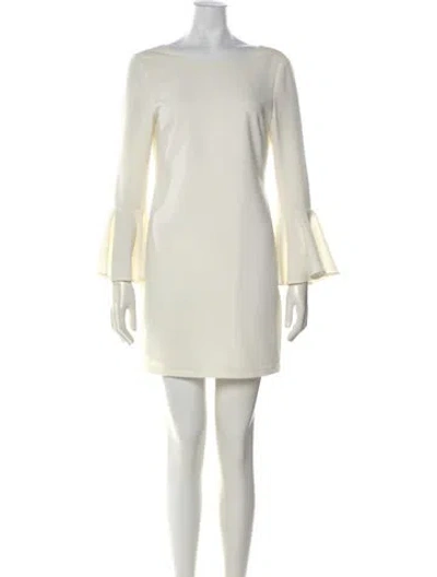Pre-owned Elliatt Bateau Neckline Mini Dress In Neutral
