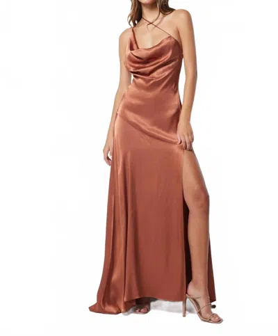 Elliatt Belmont Maxi Gown In Copper In Multi