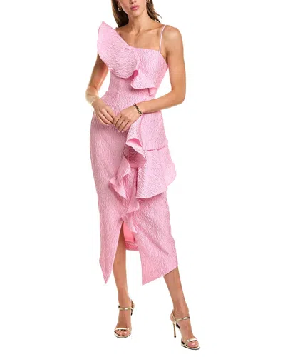 Elliatt Briallen Frill Midi Dress In Pink