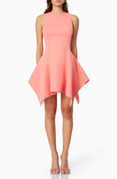 Elliatt Brianite Fit & Flare Minidress In Coral