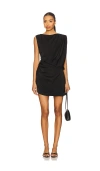 Elliatt Brigid Asymmetrical Mini Dress In Black