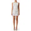 Elliatt Caledonia Floral Embroidered Sequin Shift Dress In Silver