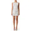Elliatt Caledonia Floral Embroidered Sequin Shift Dress In Silver