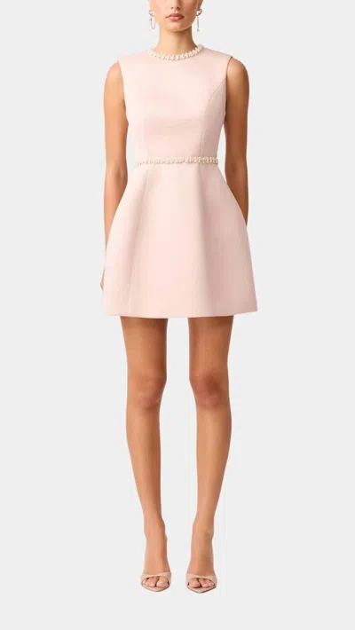 Elliatt Camile Tulip Mini Dress In Champagne In Pink