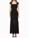 Elliatt Capra Mesh Maxi Dress In Black In Black