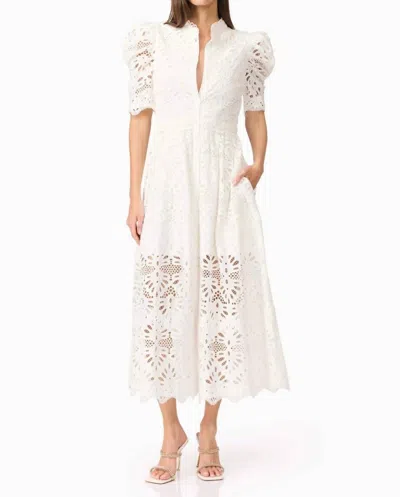 Elliatt Carli Midi Shirt Dress In Ivory In Multi