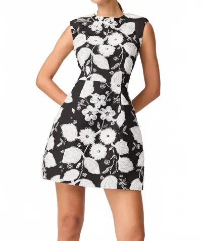 Elliatt Carol Tulip Mini Dress In Black & White