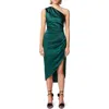 Elliatt Cassini One-shoulder Dress In Forest