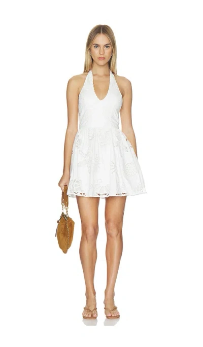 Elliatt Celine Halter Neck Mini Dress In White