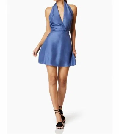 Elliatt Chalet Dress In Steel Blue In Gray