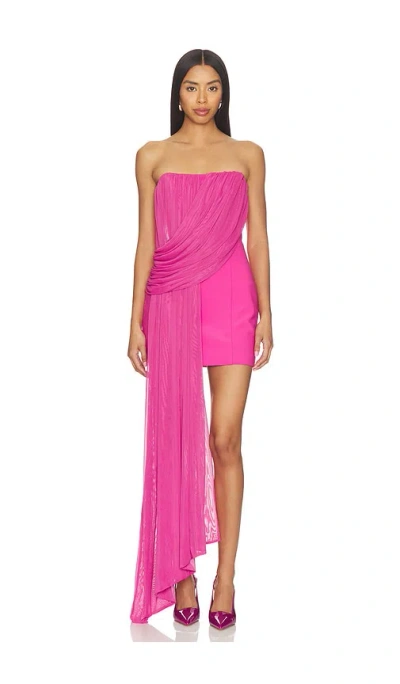 Elliatt Chantal Asymmetrical Mini Dress In Pink