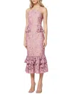 Elliatt Lace Midi Dress In Blush In Multi