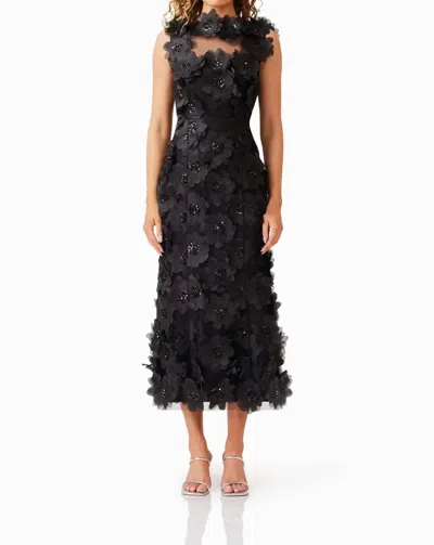 Elliatt Cherry Blossom Midi Dress In Black