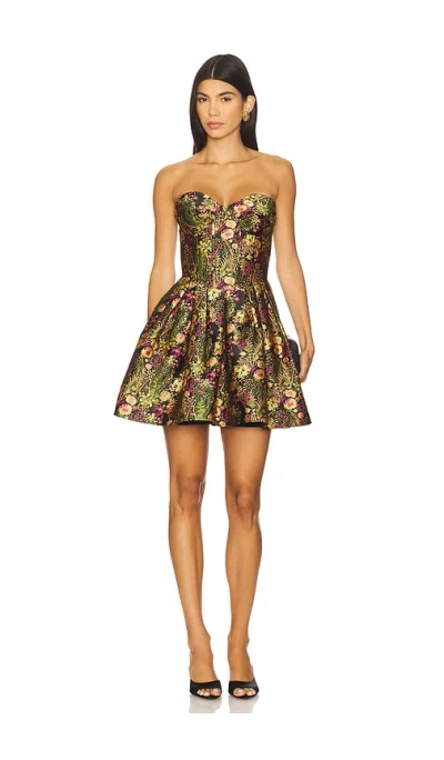 Elliatt Cindy Strapless Mini Dress In Green