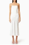 Elliatt Clarissa Satin Midi Dress In Ivory