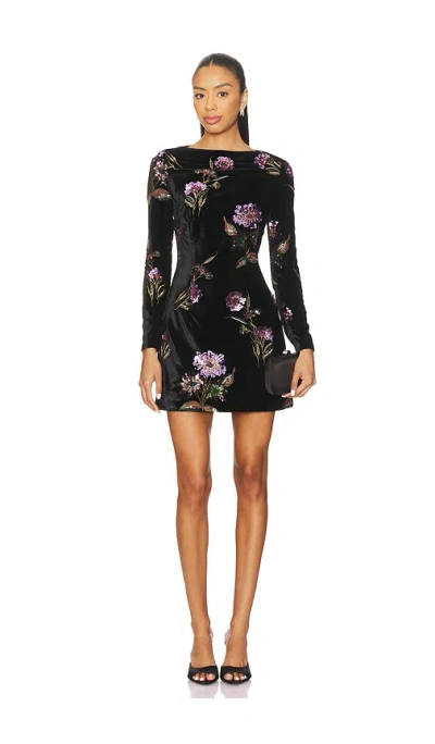 Elliatt Clio Long Sleeve Mini Dress In Multi