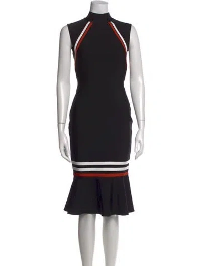 Pre-owned Elliatt Colorblock Pattern Knee-length Dress In Black