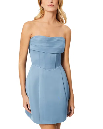Elliatt Coralie Strapless Mini Dress In Blue