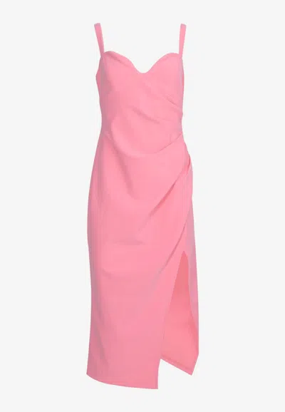 Elliatt Corfu Bustier Midi Dress In Pink