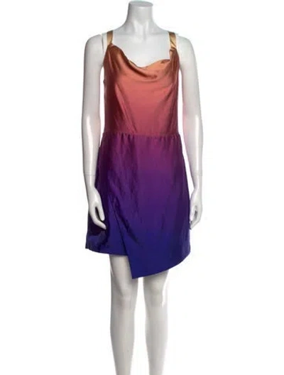 Pre-owned Elliatt Cowl Neck Knee-length Dress In Purple