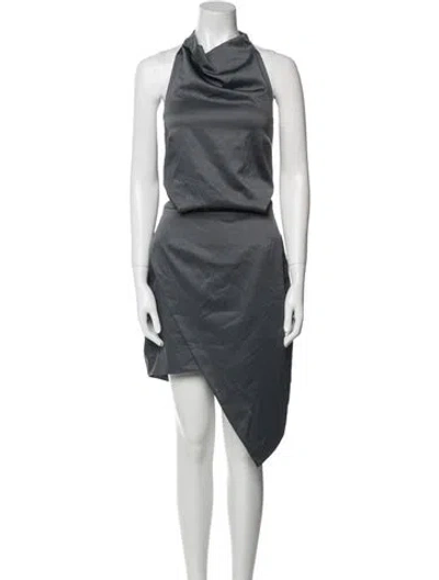 Pre-owned Elliatt Cowl Neck Knee-length Dress W/ Tags In Gray