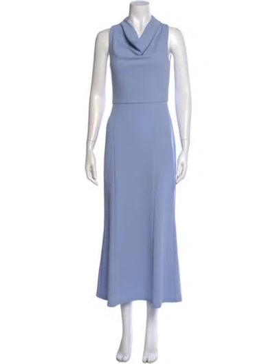 Pre-owned Elliatt Cowl Neck Long Dress In Blue