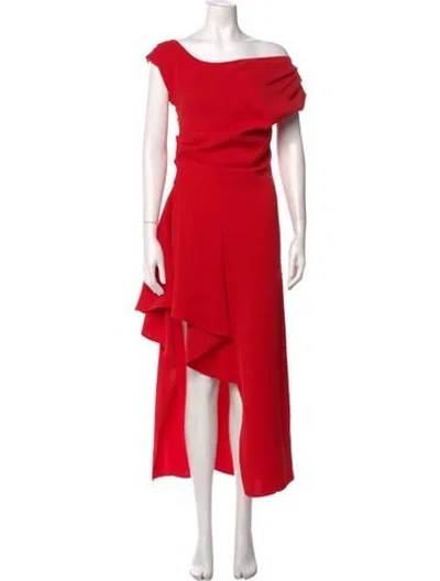 Pre-owned Elliatt Cowl Neck Long Dress In Red