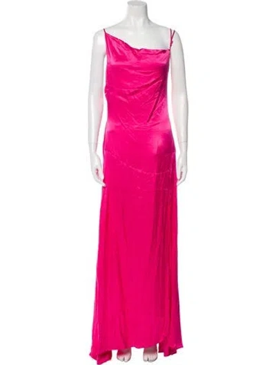 Pre-owned Elliatt Cowl Neck Long Dress In Red