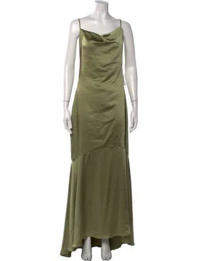 Pre-owned Elliatt Cowl Neck Long Dress W/ Tags In Green